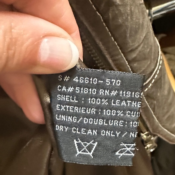 Tribal  Brown Leather Jacket - Picture 9 of 13